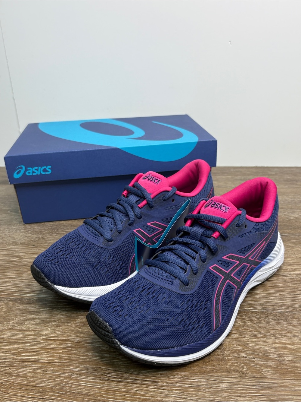 ASICS GEL-Excite 6 Women’s Running Shoes Indigo Blue Pink Rave Size 7 NWT